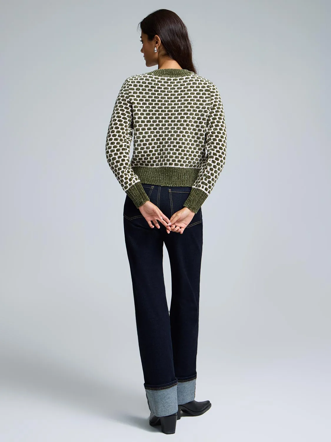 Chenille Jacquard Cardigan sold by Suzy Shier product image thumbnail 4