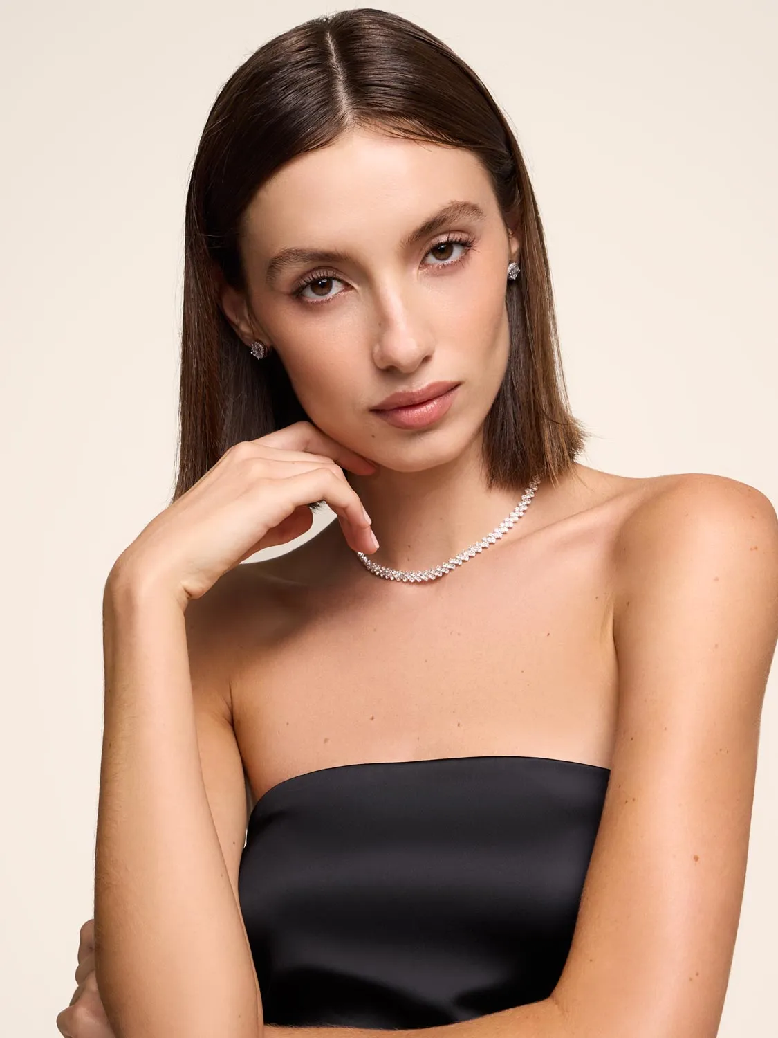Strapless Satin Mini Dress With Bubble Hem sold by Suzy Shier product image thumbnail 5