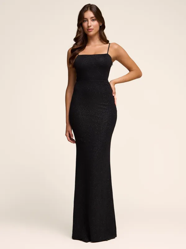 Textured Glitter Gown With Statement Bow sold by Suzy Shier