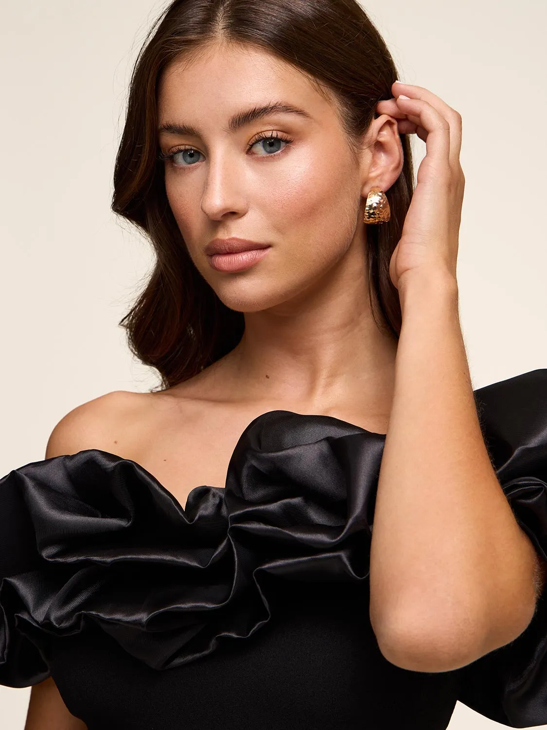 Ruffle Off-The-Shoulder Gown sold by Suzy Shier product image thumbnail 4