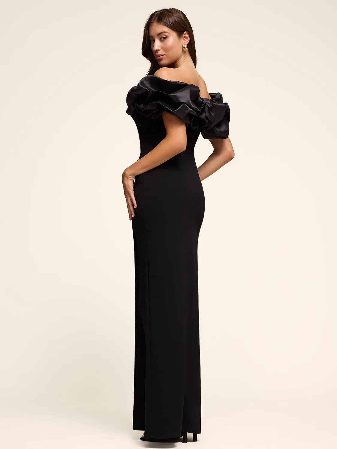 Ruffle Off-The-Shoulder Gown sold by Suzy Shier product image thumbnail 3