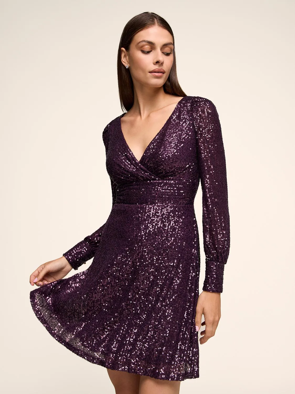 Fit & Flare Sequin Mini Dress sold by Suzy Shier product image thumbnail 2