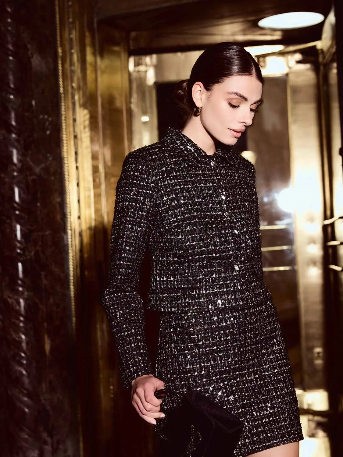 Sequin & Tweed Jacket sold by Suzy Shier