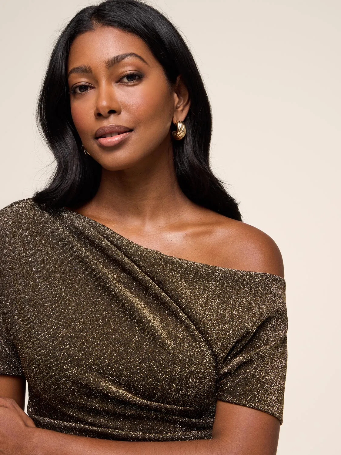 Draped Off-The-Shoulder Top sold by Suzy Shier product image thumbnail 3