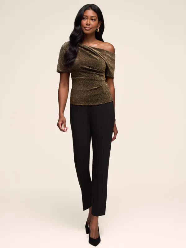 Draped Off-The-Shoulder Top sold by Suzy Shier