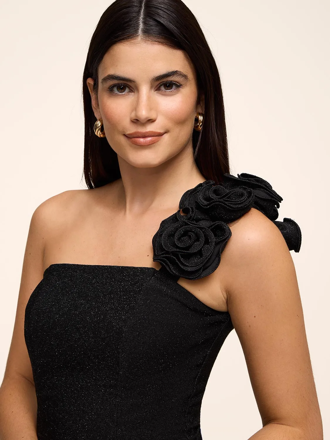 Glitter Top With Flower Strap sold by Suzy Shier product image thumbnail 2