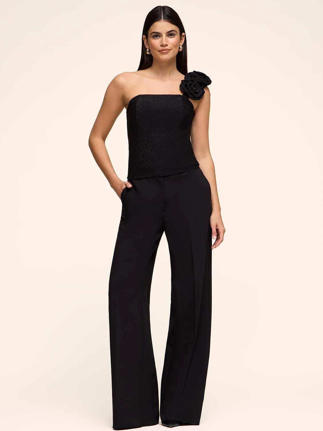 Glitter Top With Flower Strap sold by Suzy Shier