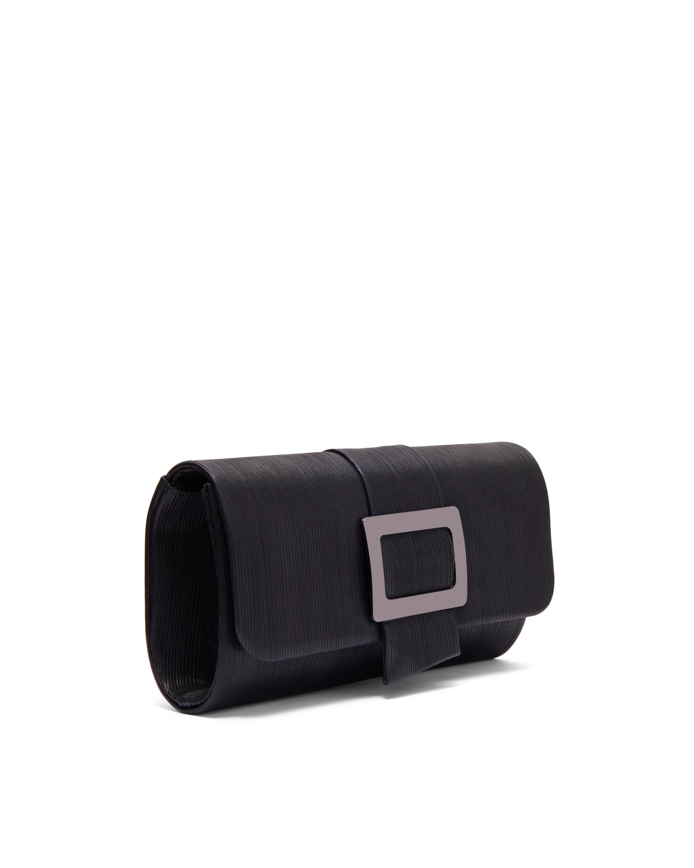 Faux-Leather Clutch With Buckle sold by Suzy Shier product image thumbnail 2