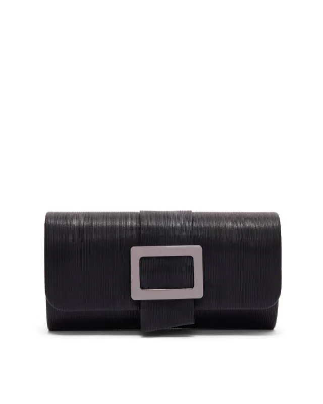 Faux-Leather Clutch With Buckle sold by Suzy Shier