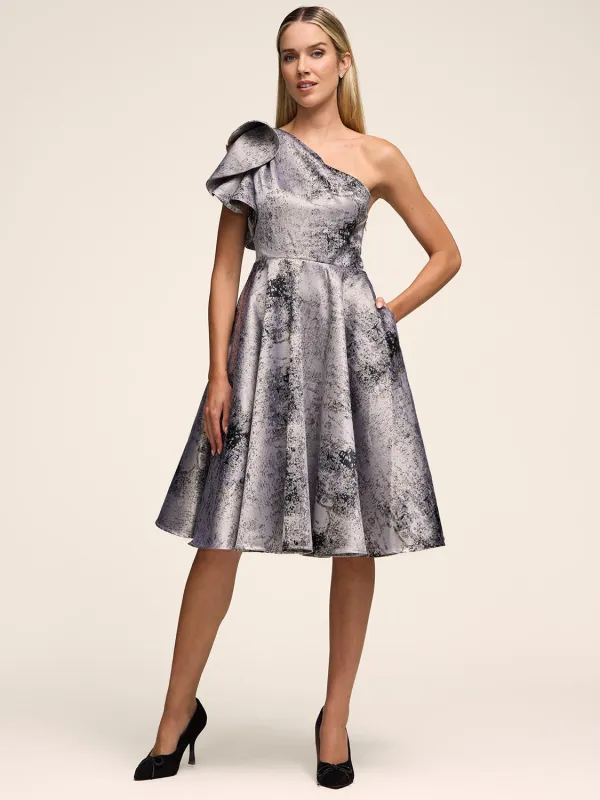 One-Shoulder Fit & Flare Dress sold by Suzy Shier