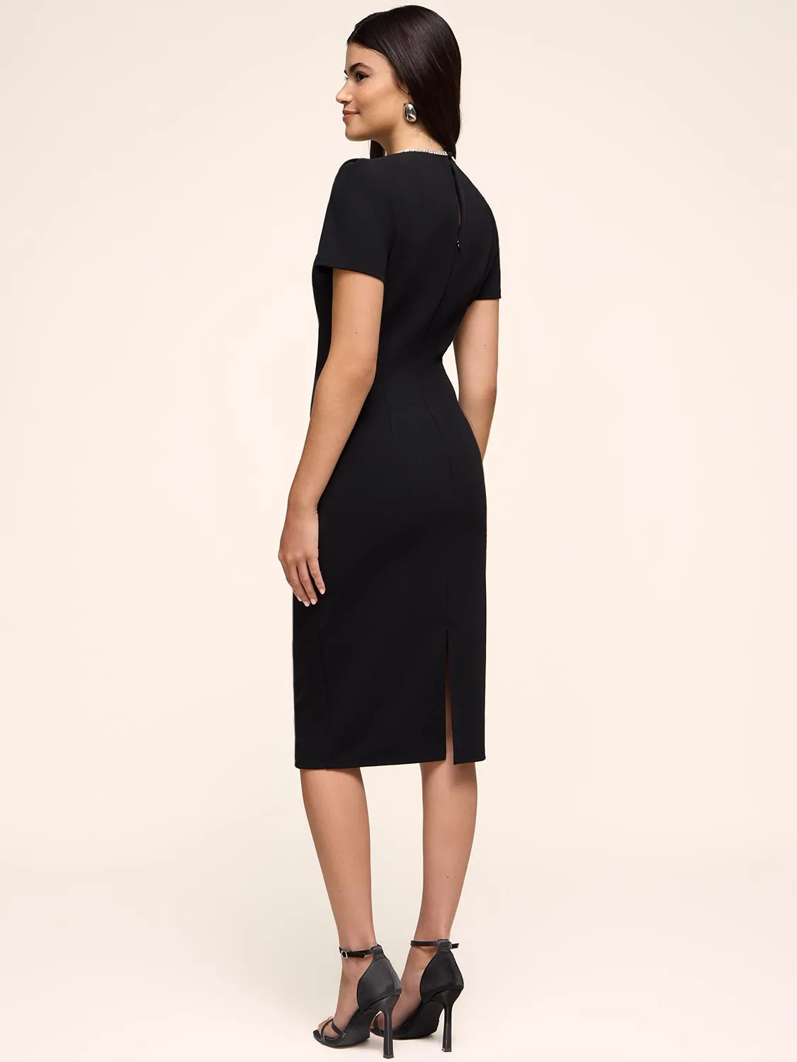 Sheath Dress With Rhinestone Trim sold by Suzy Shier product image thumbnail 2