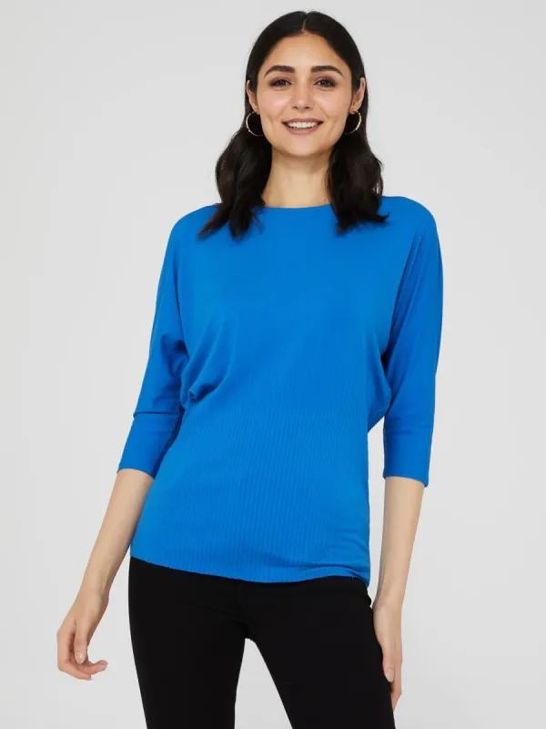 3/4 Sleeve Top With Crystal Pleated Bottom sold by Suzy Shier