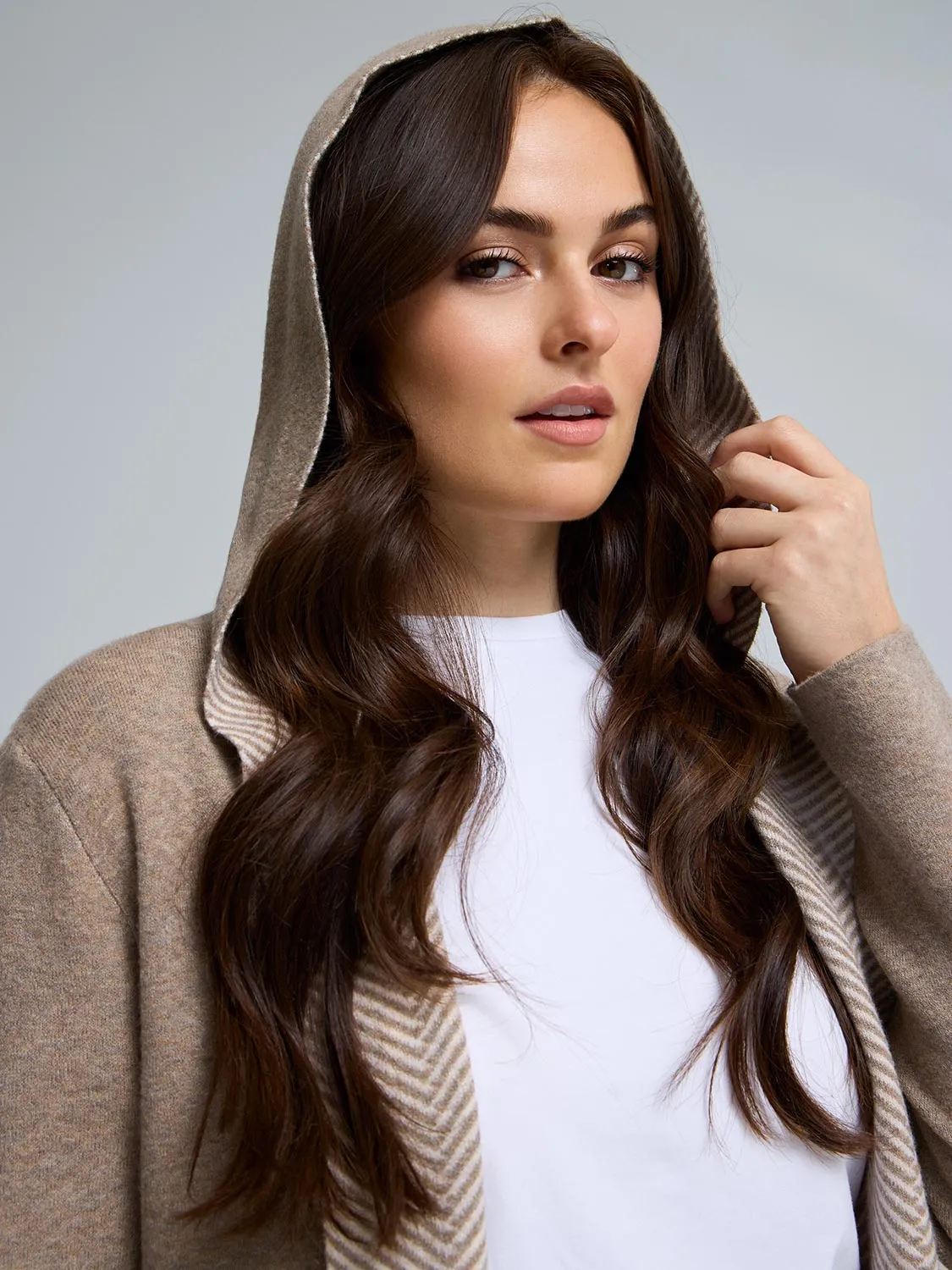 Hooded Jacquard Duster sold by Suzy Shier product image thumbnail 5