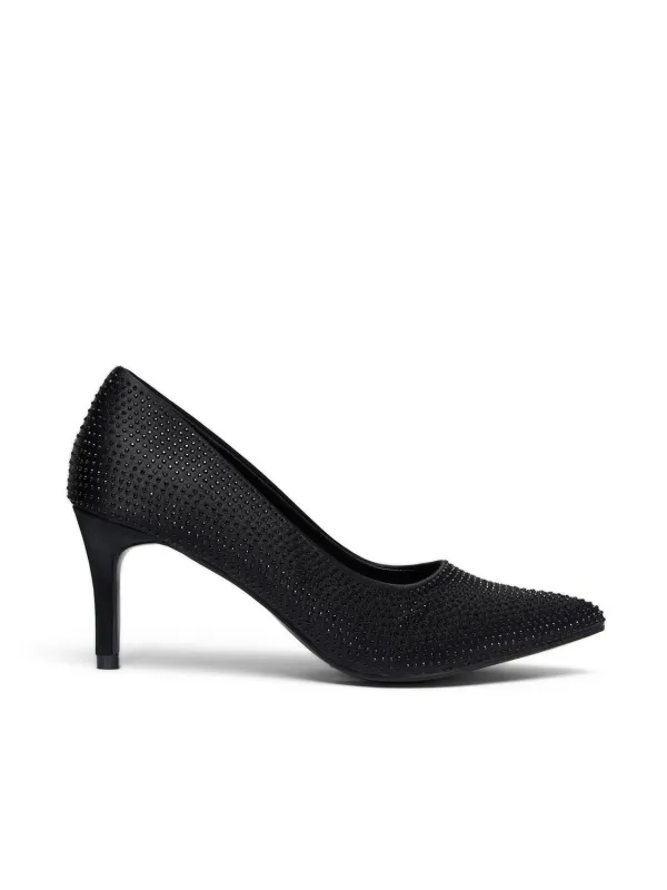 Pointed-Toe Embellished Pump sold by Suzy Shier