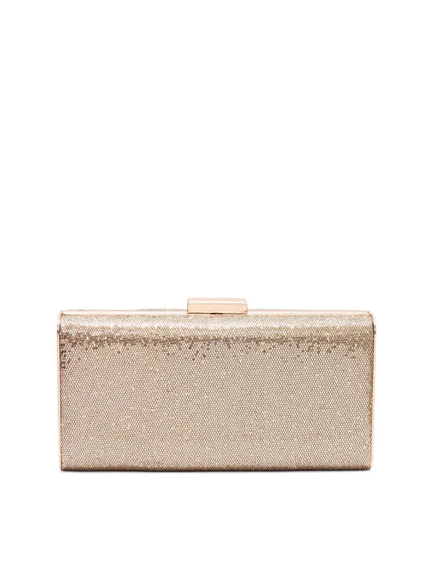 Metallic Hard Clutch sold by Suzy Shier