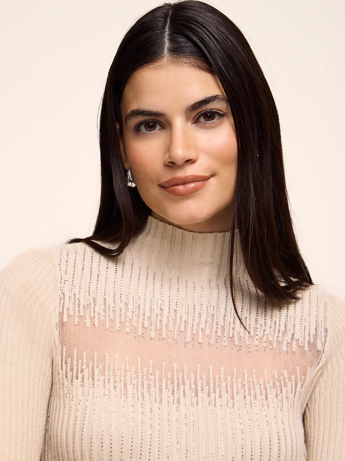 Mock Neck Ribbed Sweater sold by Suzy Shier product image thumbnail 2