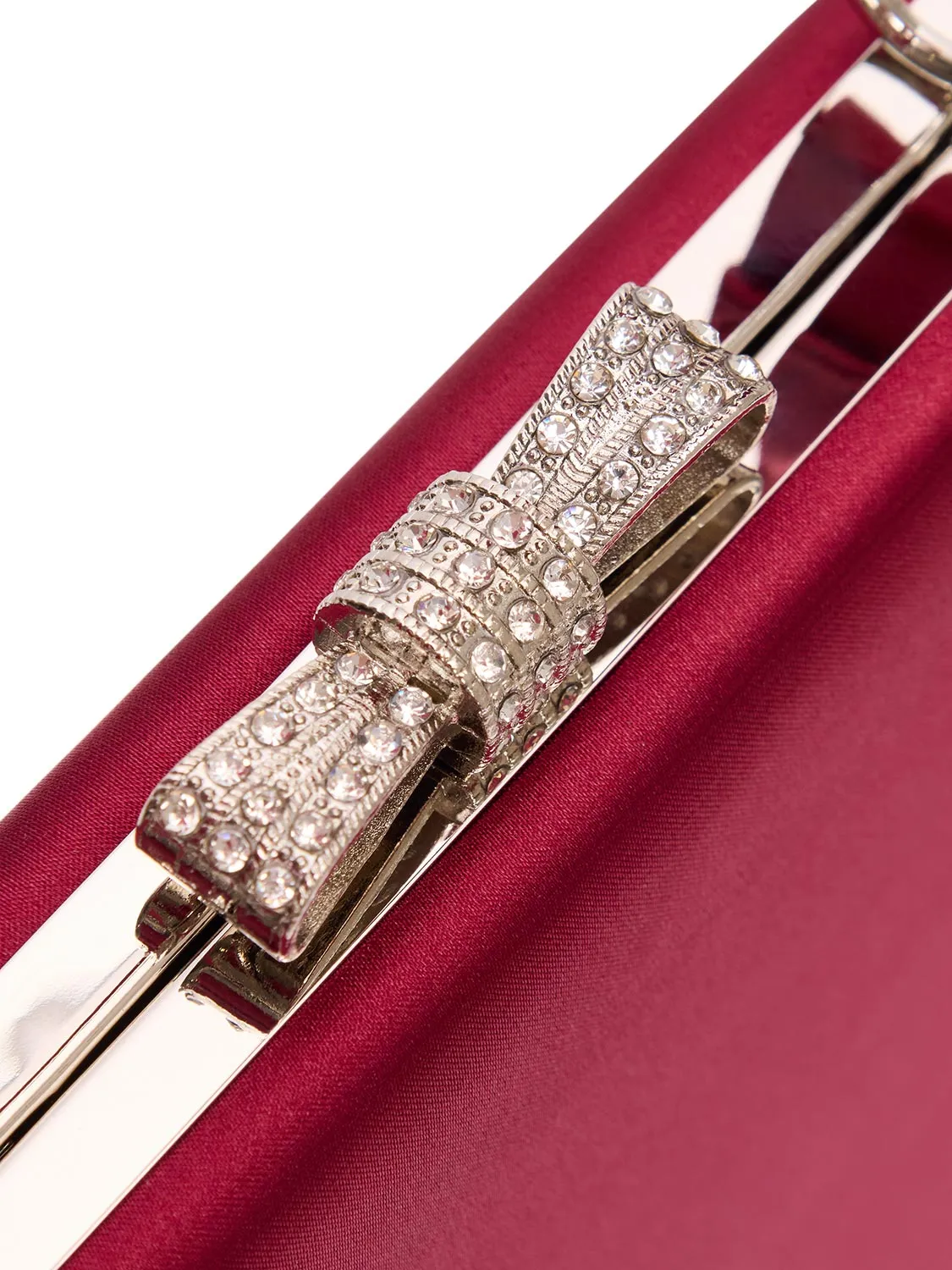 Satin Minaudiere With Jewelled Bow sold by Suzy Shier product image thumbnail 3