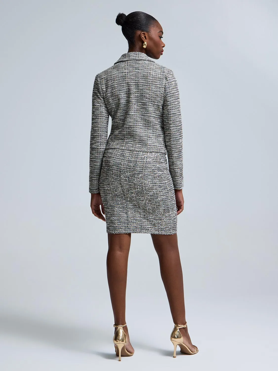 Sequin Boucle Cropped Blazer sold by Suzy Shier product image thumbnail 5