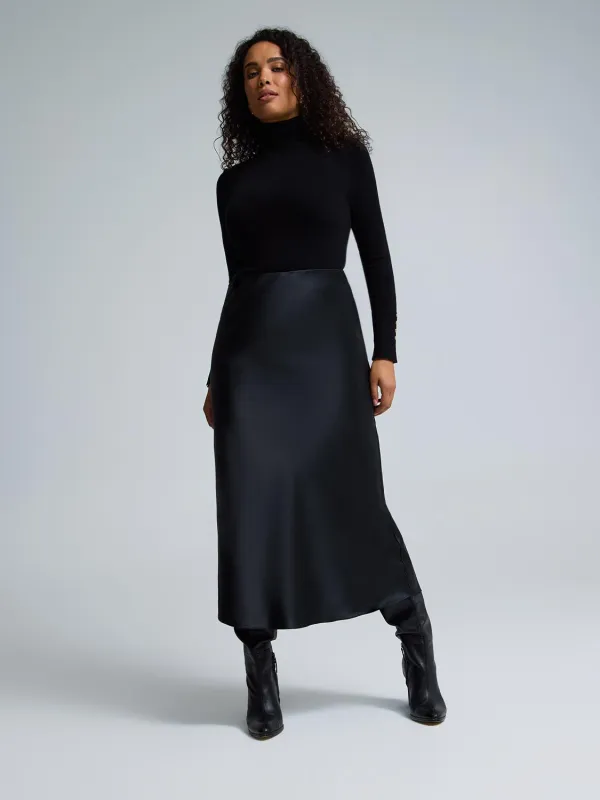 Bias-Cut Satin Skirt sold by Suzy Shier