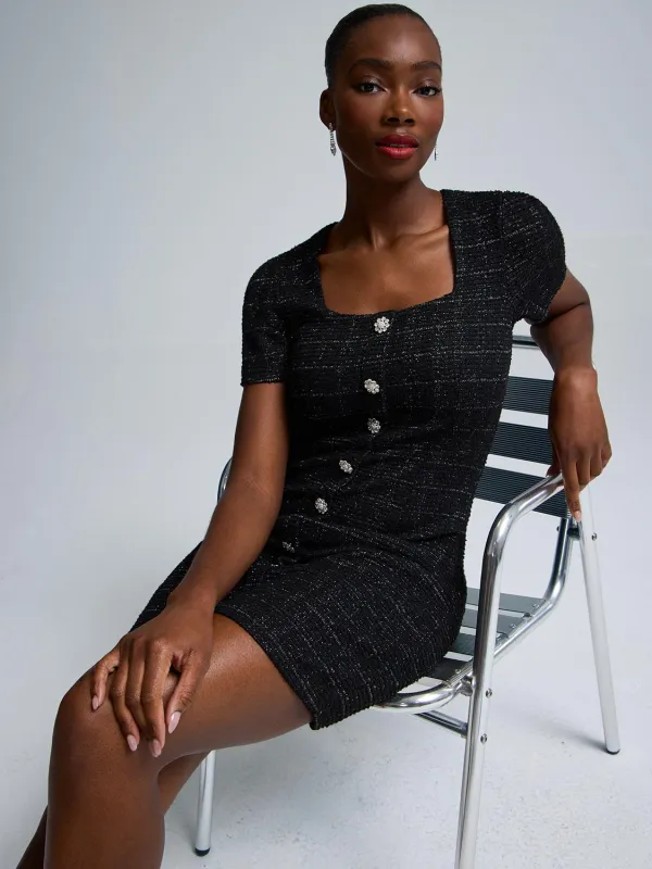Metallic Boucle Mini Dress sold by Suzy Shier
