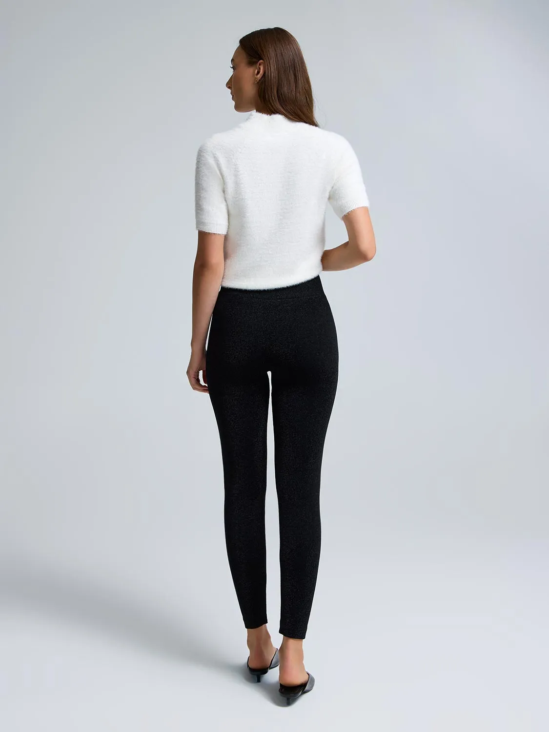 Metallic Fleece-Lined Leggings sold by Suzy Shier product image thumbnail 5