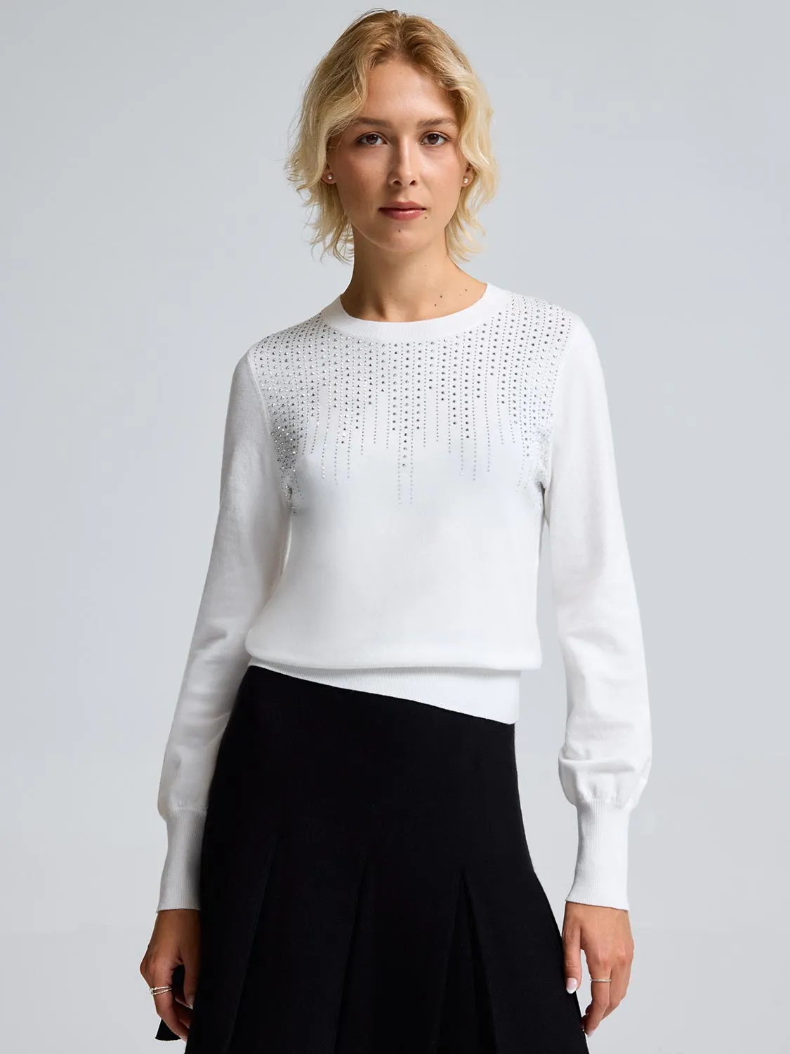 Sequin Detail Round Neck Sweater sold by Suzy Shier product image thumbnail 3