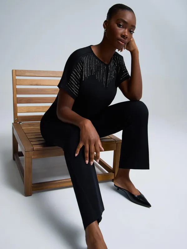 Rhinestone Dolman Sleeve T-Shirt sold by Suzy Shier