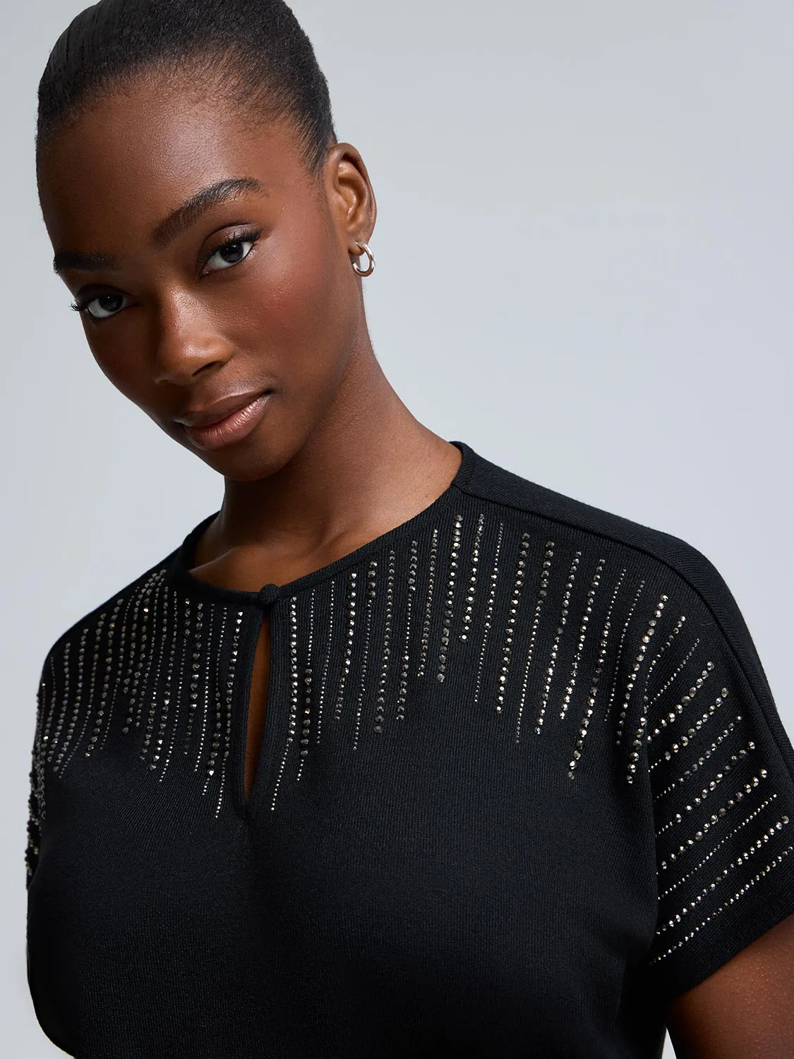 Rhinestone Dolman Sleeve T-Shirt sold by Suzy Shier product image thumbnail 3