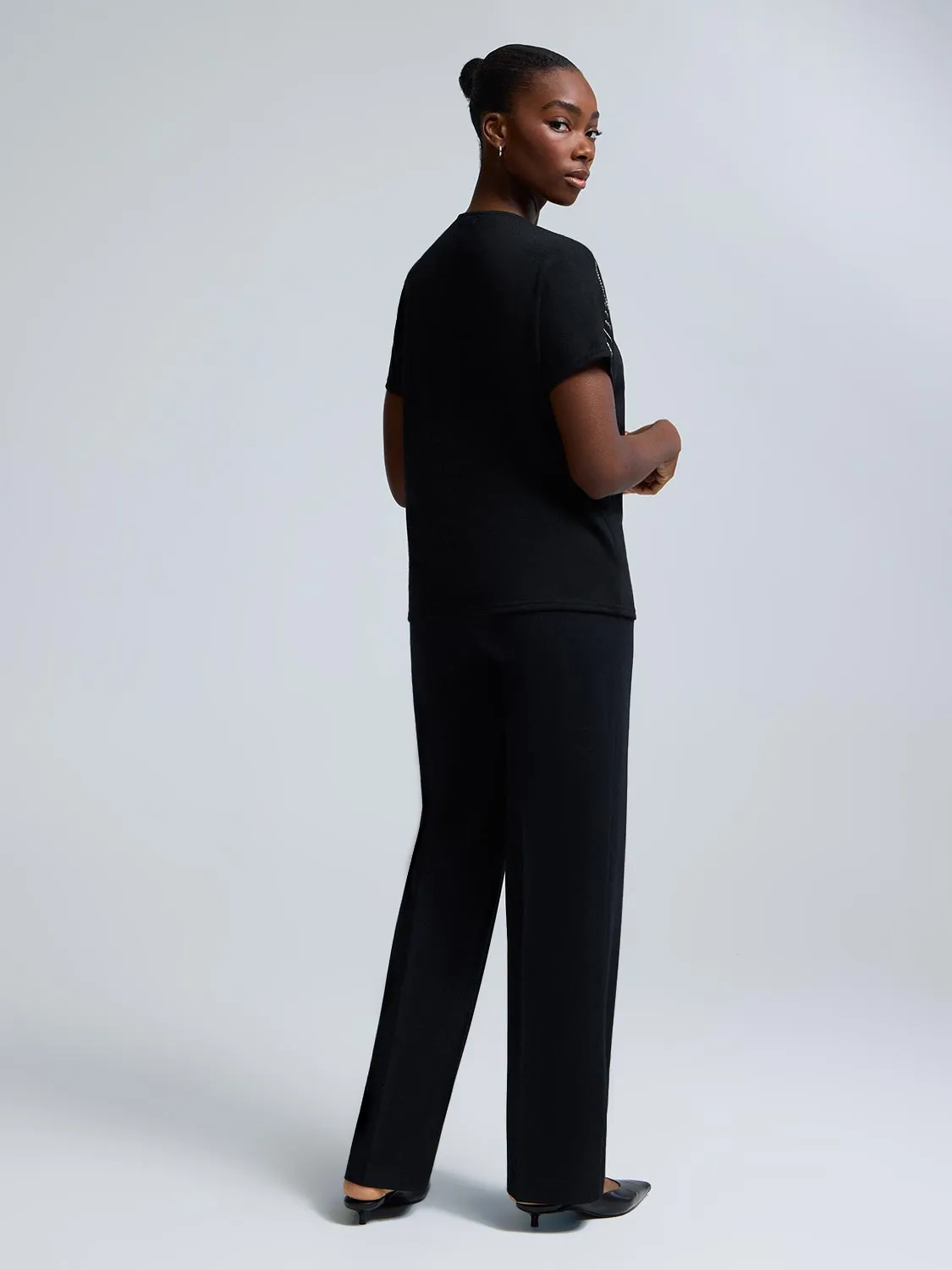 Rhinestone Dolman Sleeve T-Shirt sold by Suzy Shier product image thumbnail 4