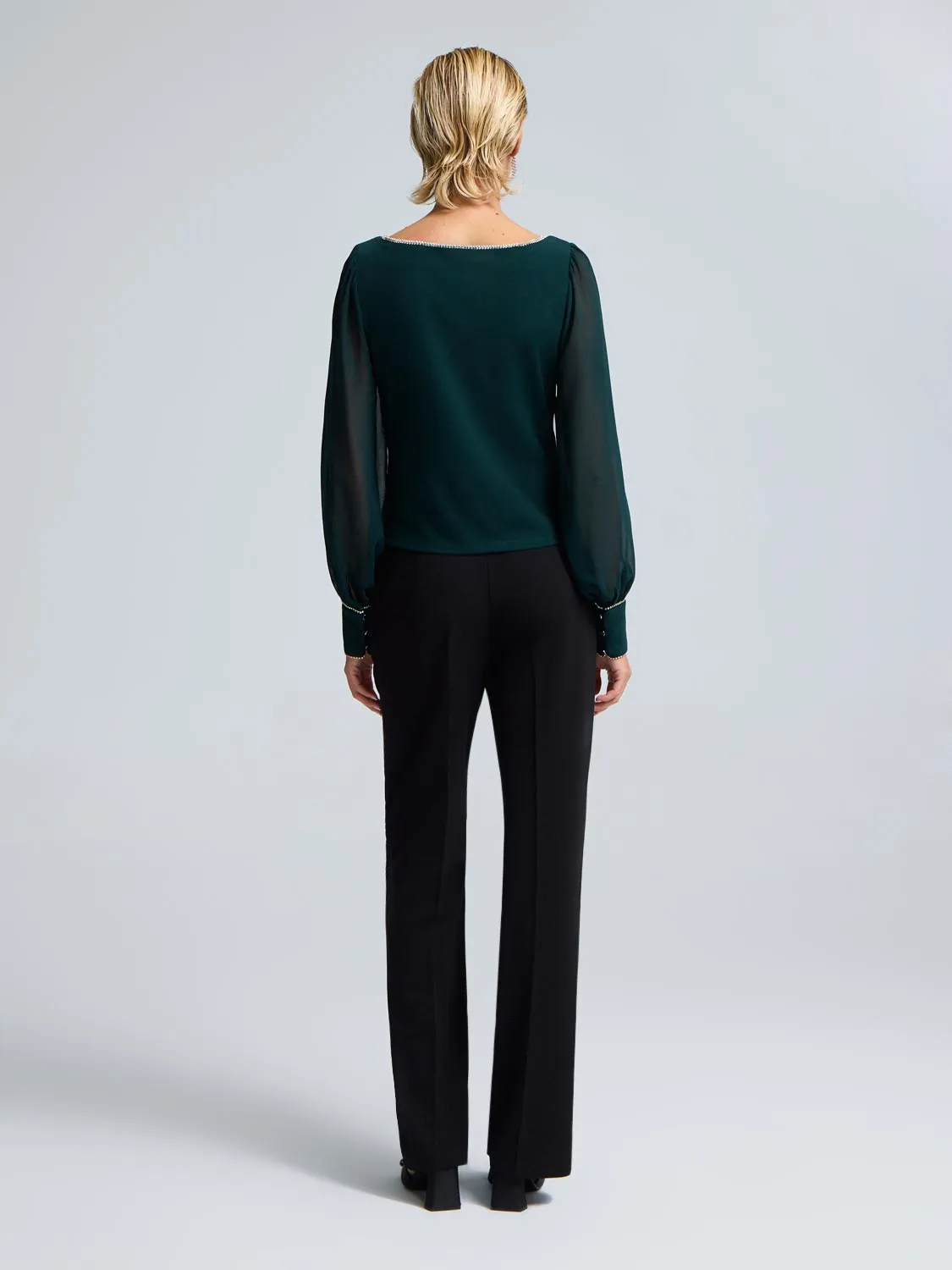 Rhinestone Boat Neck Top sold by Suzy Shier product image thumbnail 4