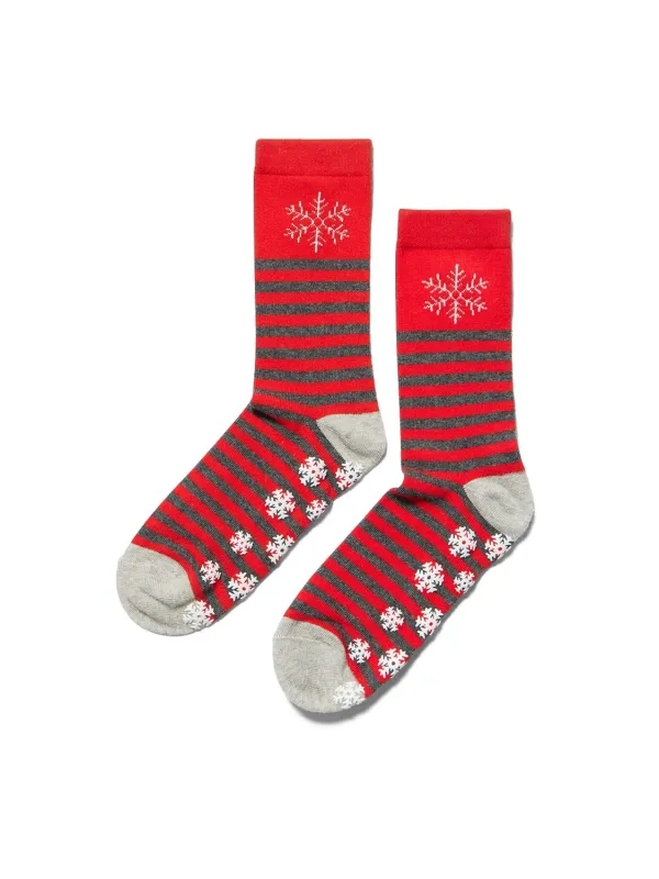 Snowflake Striped Socks sold by Suzy Shier