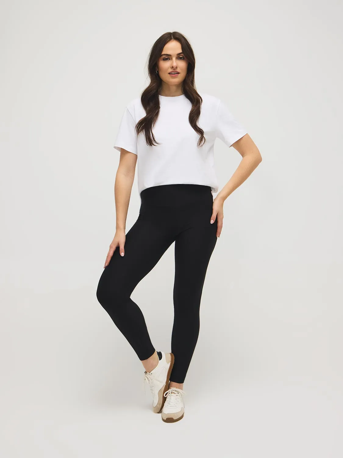 Wide Waistband Brushed Leggings sold by Suzy Shier product image thumbnail 3