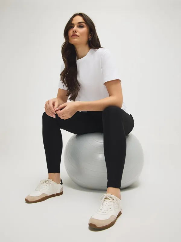 Wide Waistband Brushed Leggings sold by Suzy Shier