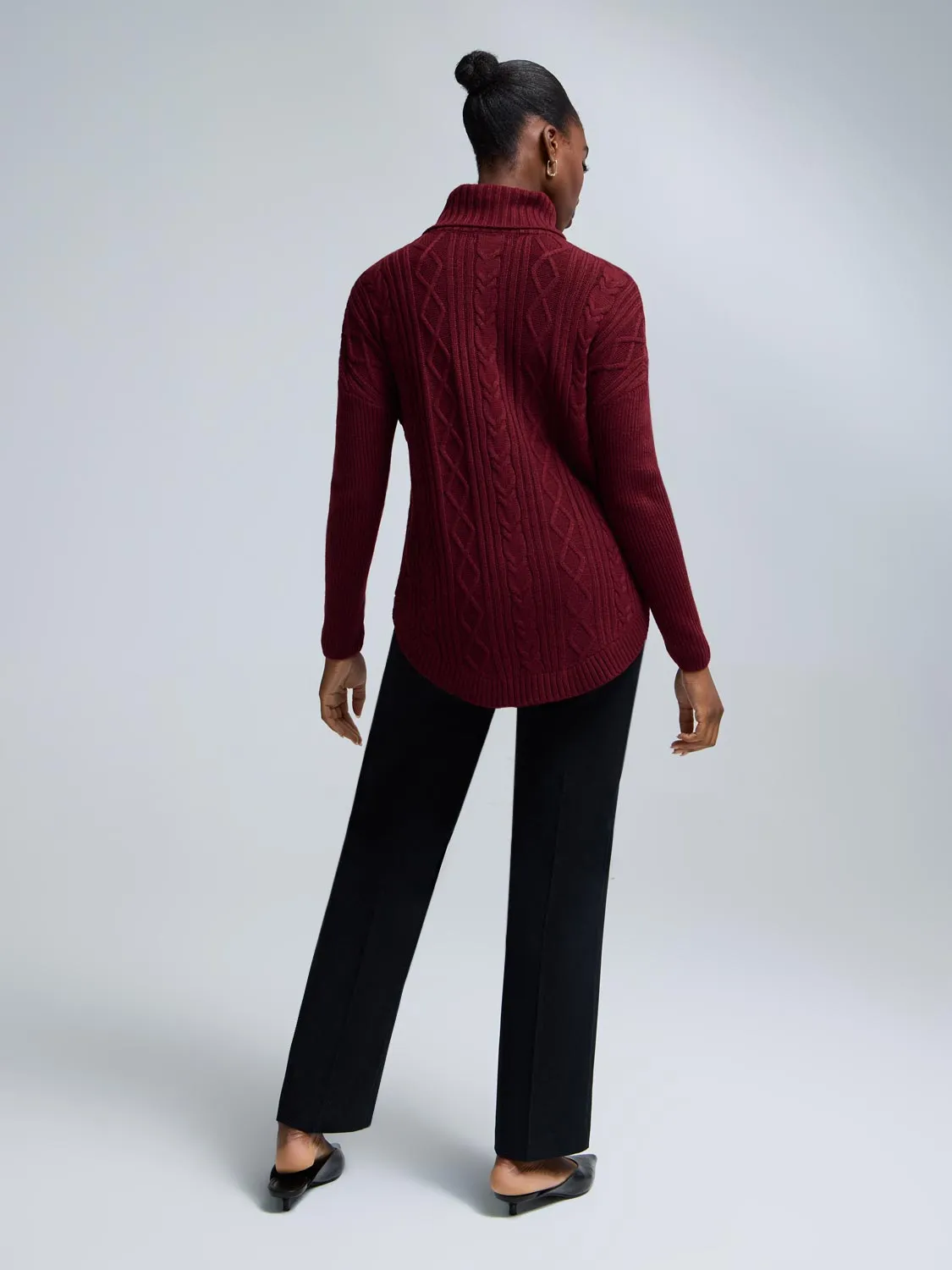 Cable Knit Turtleneck Sweater sold by Suzy Shier product image thumbnail 4