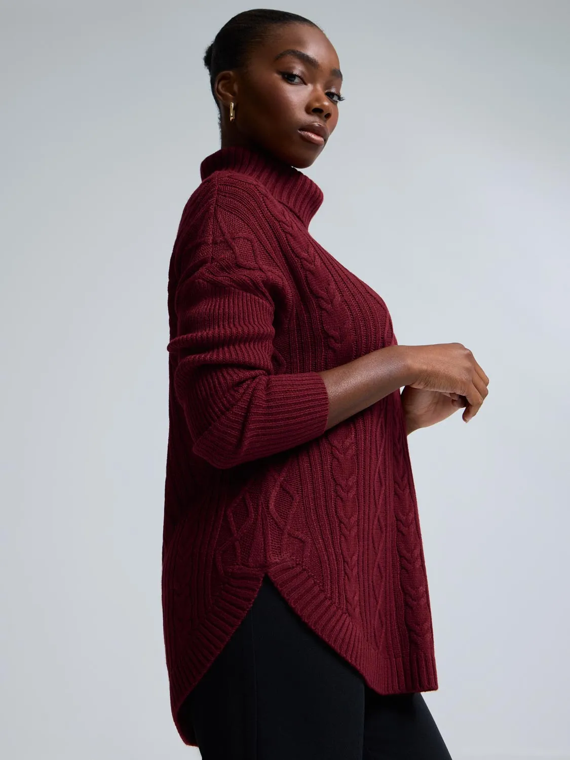 Cable Knit Turtleneck Sweater sold by Suzy Shier product image thumbnail 3