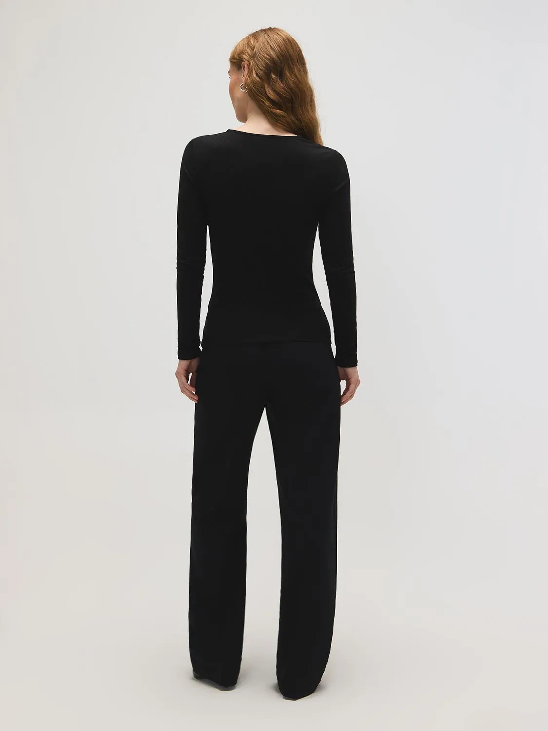 Zipper V-Neck Ribbed Top sold by Suzy Shier product image thumbnail 3