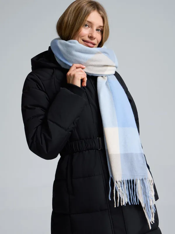 Soft Brushed Check Plaid Scarf sold by Suzy Shier