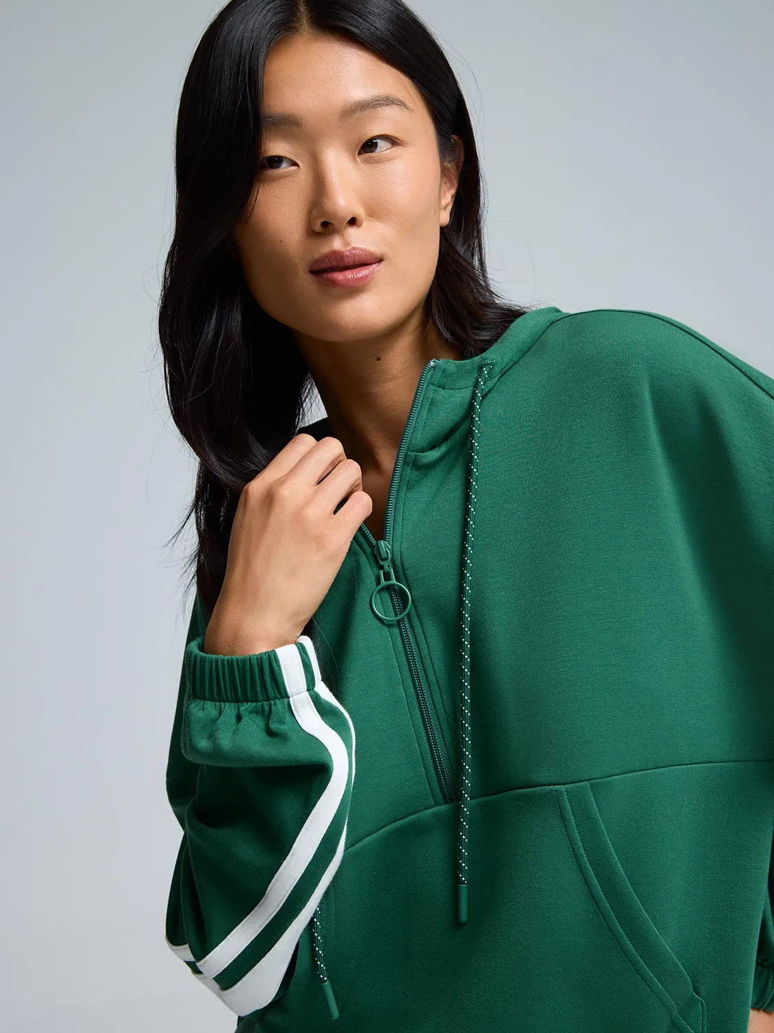 Half-Zip Cloud Fleece Hoodie sold by Suzy Shier product image thumbnail 3