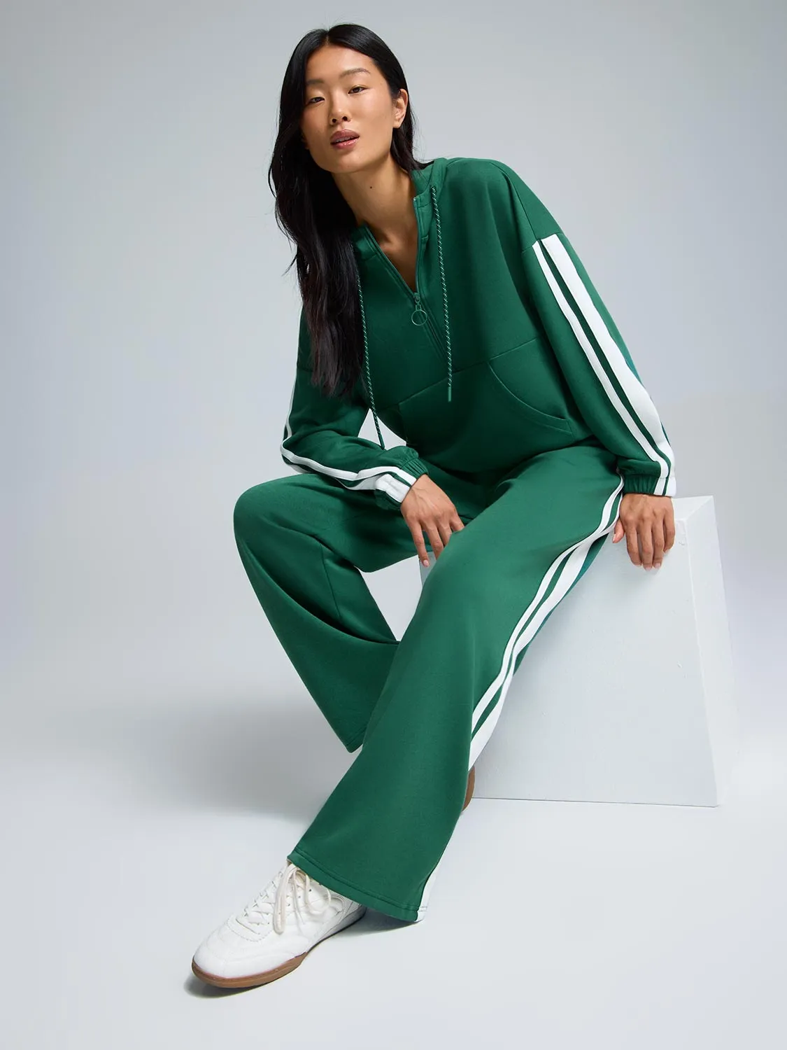 Half-Zip Cloud Fleece Hoodie sold by Suzy Shier