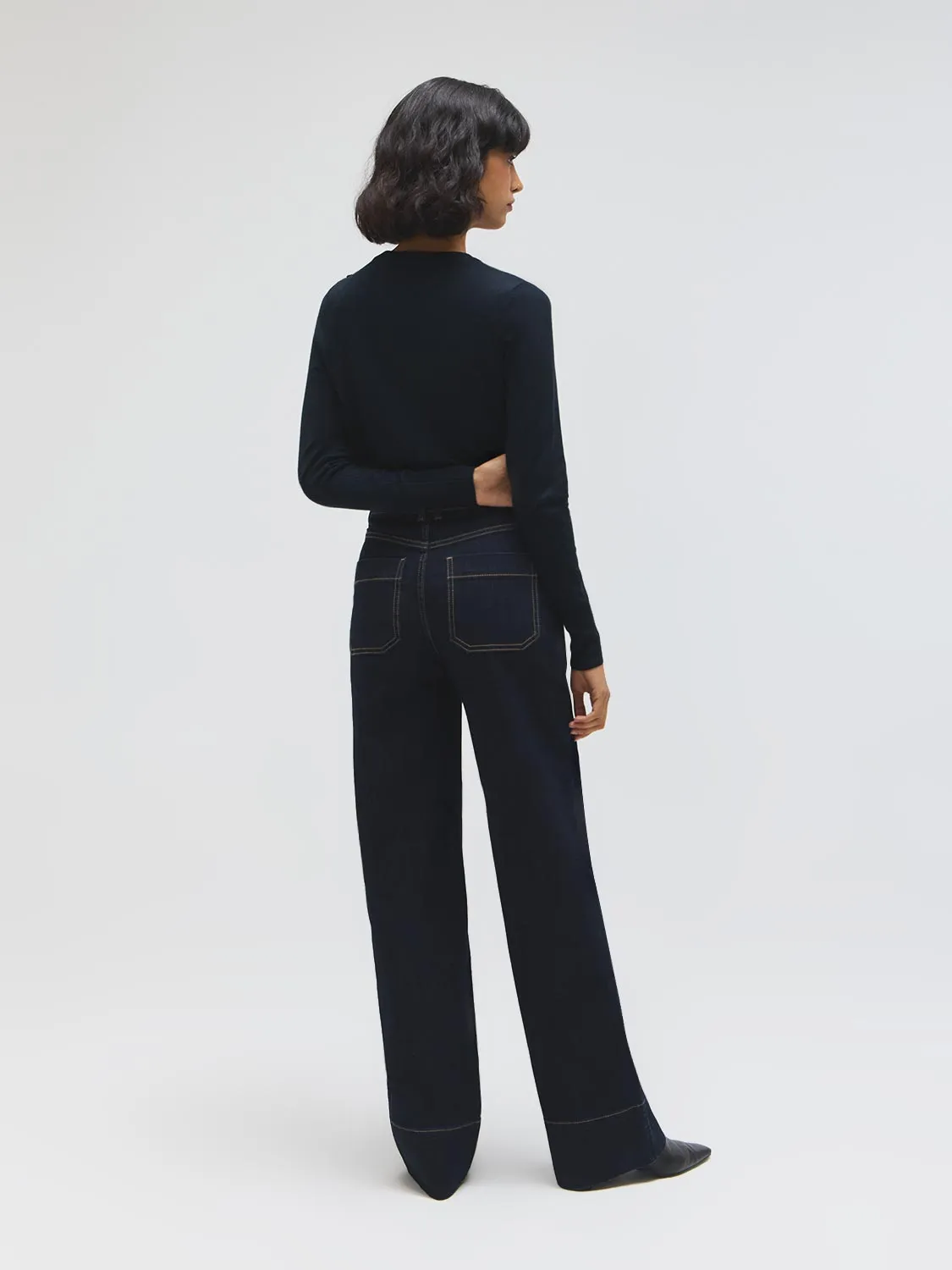 Cotton-Blend Straight Leg Jeans sold by Suzy Shier product image thumbnail 4