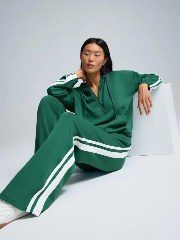 Contrast Stripe Wide-Leg Cloud Fleece Pants sold by Suzy Shier