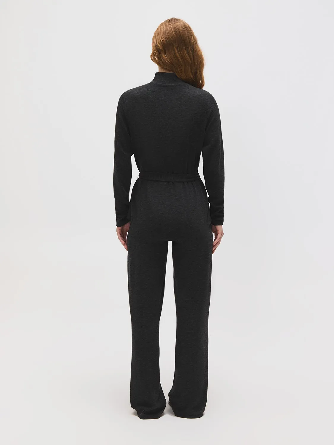Mock Neck Melange Ribbed Tunic Top sold by Suzy Shier product image thumbnail 3