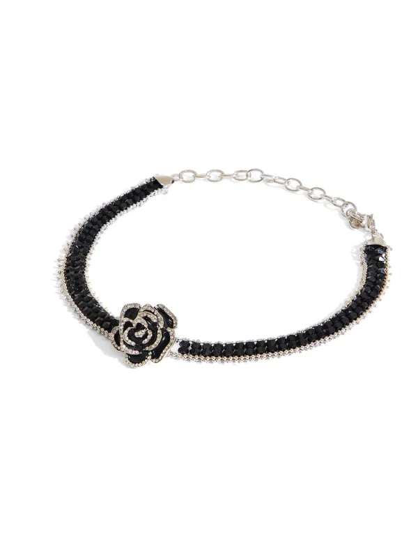 Flower Detail Beaded Choker sold by Suzy Shier