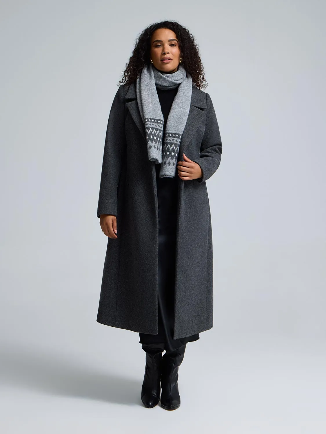 Jacquard Knit Scarf sold by Suzy Shier product image thumbnail 2