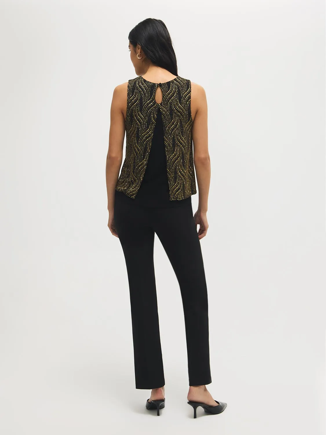 Glitter Abstract Flyaway Top sold by Suzy Shier product image thumbnail 3