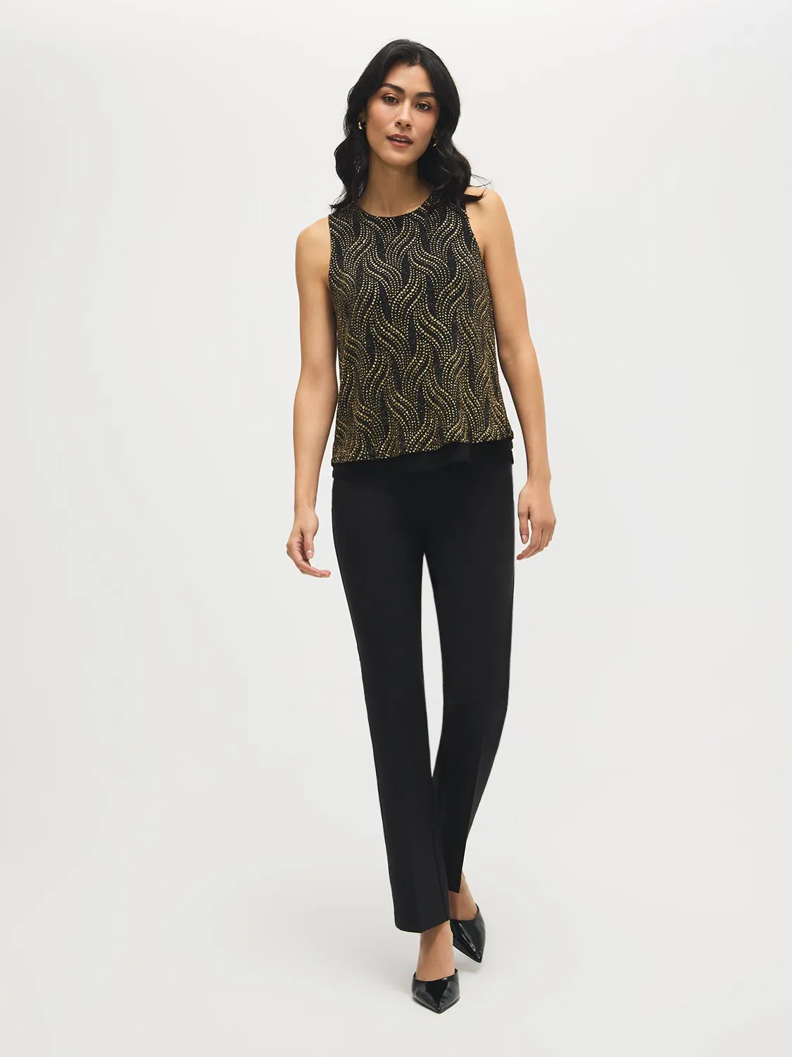 Glitter Abstract Flyaway Top sold by Suzy Shier product image thumbnail 4