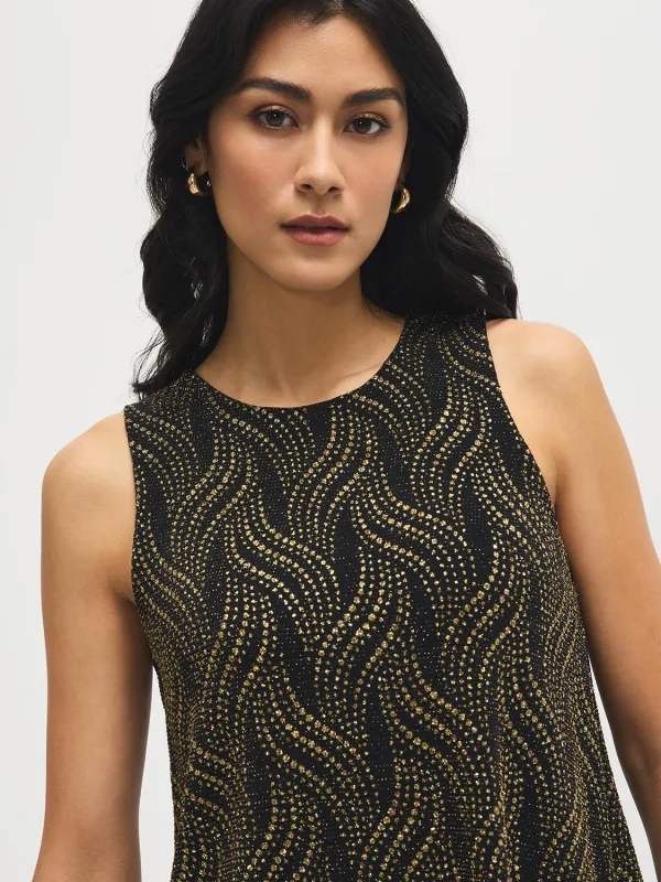 Glitter Abstract Flyaway Top sold by Suzy Shier