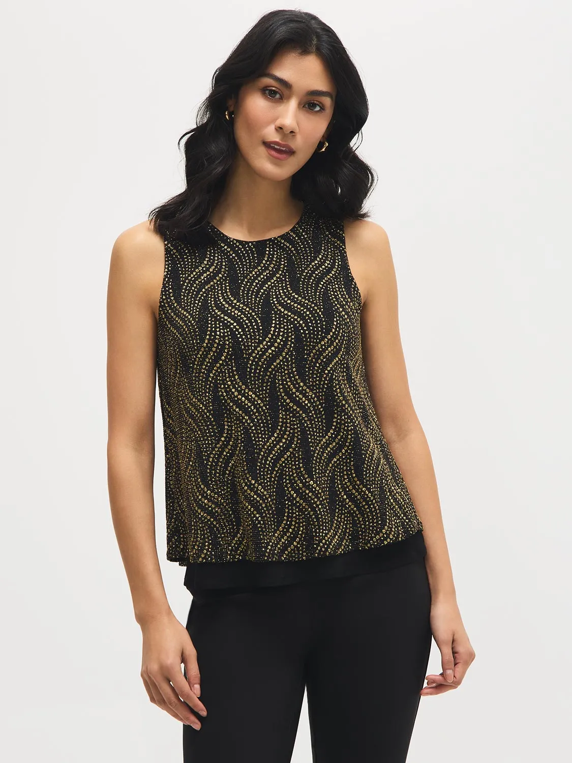 Glitter Abstract Flyaway Top sold by Suzy Shier product image thumbnail 2