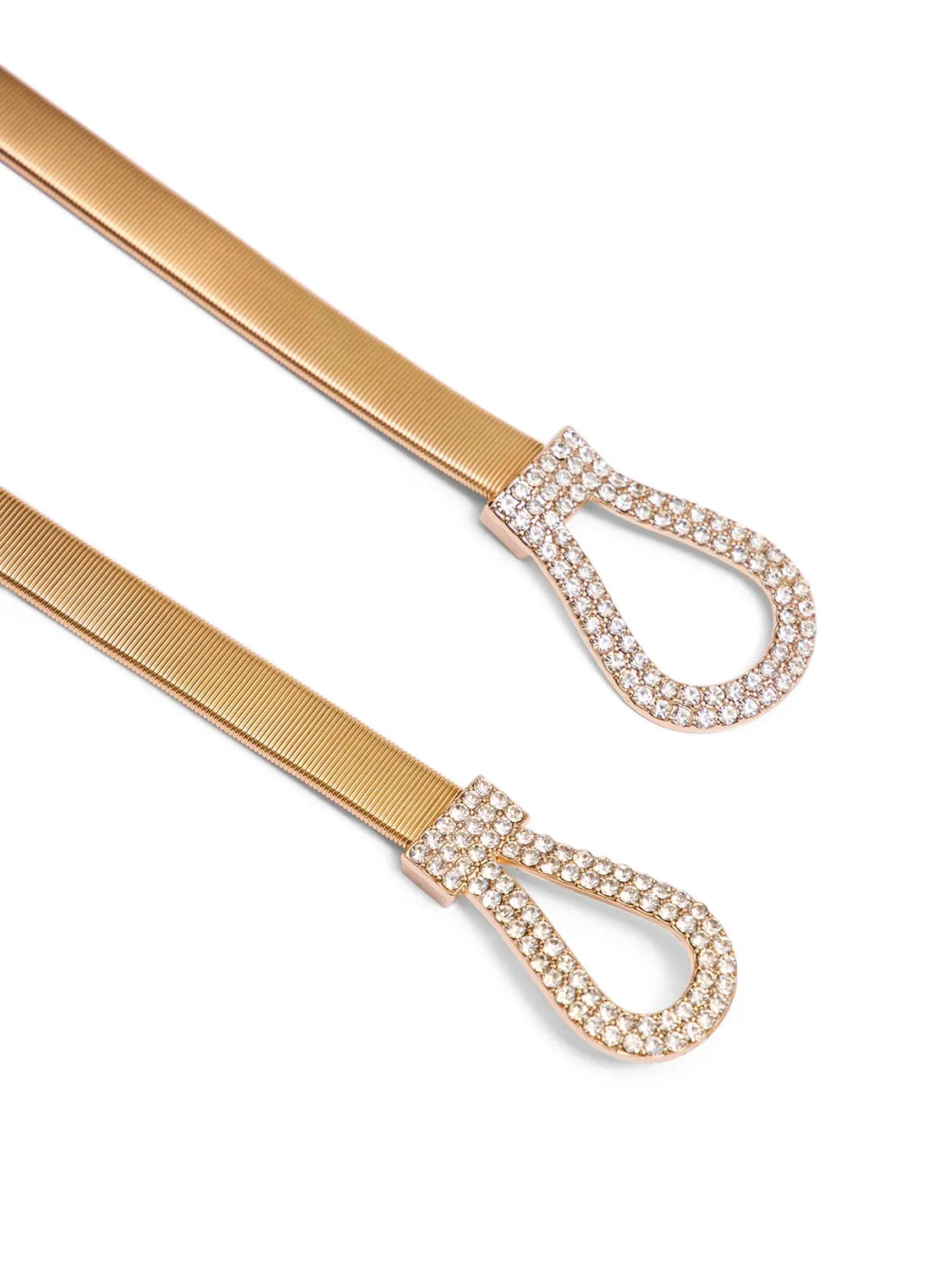 Rhinestone Buckle Metal Stretch Belt sold by Suzy Shier product image thumbnail 2