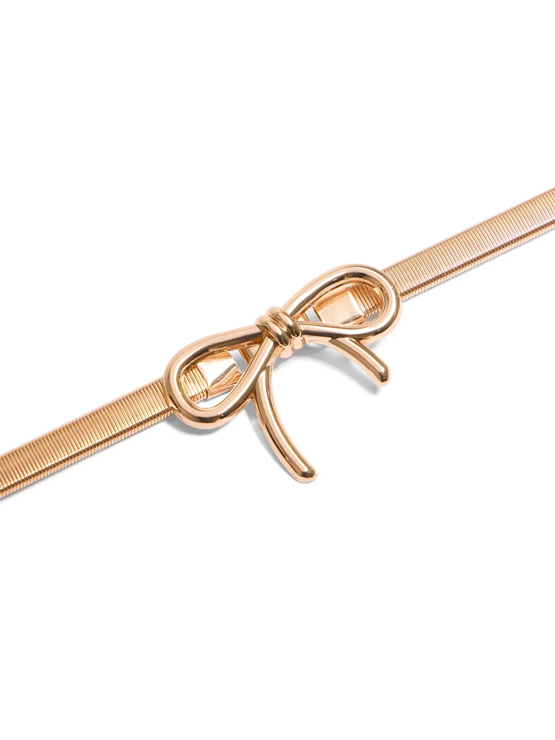 Gold Metal Bow Belt sold by Suzy Shier product image thumbnail 2